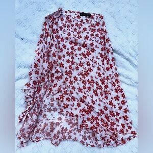 Kendall & Kylie Floral Slit Maxi Skirt - Size S